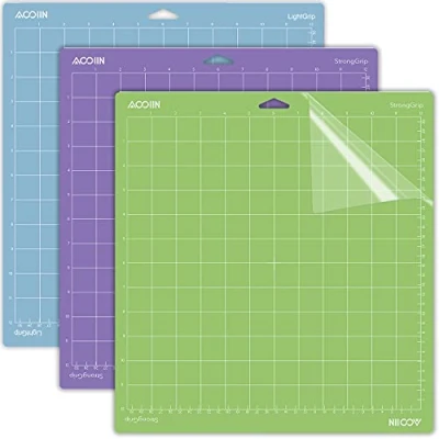 Image de AOOIIN Tapis de découpe pour Cricut Explore One/Air/Air 2/Maker Adhésif antidérapant Accessoires rechange (Multicolore Cricut, 30,5 x cm)