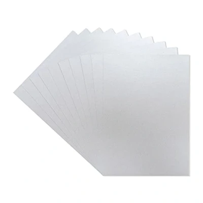 Image de Crafter&#039;s Companion A4 Coloured Card Pack Single Sided Platinum 300gsm (10 Sheet Pack) Perfect for Arts and Crafts, Printing, Bases &amp; Folding Centura Pearl