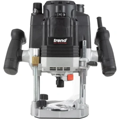 Image de Trend T8 Défonceuse à Plongée Double Mode 12mm pour Atelier, Conçue Utilisation Manuelle et Table, 2200W, 230V, Noir, T8EK/EURO