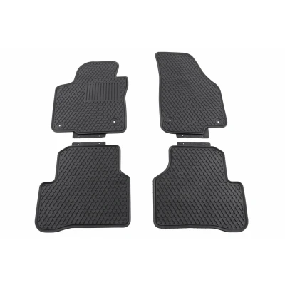 Image de VAICO V10 6844 Ensemble de tapis sol Caoutchouc avant et arrière 4 noir Sur mesure VOLKSWAGEN: Passat B7 Variant, Berline