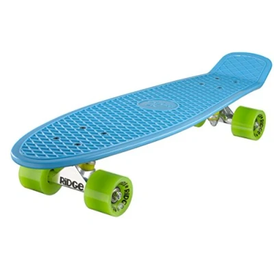 Image de Ridge Retro 27 Skateboard complet Bleu/Vert 27&quot; x 7,5&quot; 69 cm