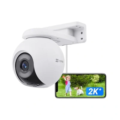 Image de EZVIZ H8x 2K+ Caméra de Surveillance Extérieure WiFi, PTZ à Double Objectif avec Vision Nocturne Couleur, Détection Personne/Véhicule, Défense Active et Audio Bidirectionnel