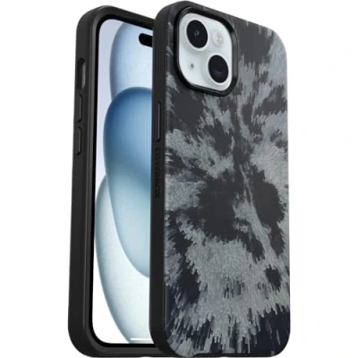Image de Otterbox Symmetry pour MagSafe Coque iPhone 15/14 / 13, Antichoc, Anti Chute, de Protection Fine, supporte 3 x Plus Chutes Que la Norme Militaire, Noir/Gris