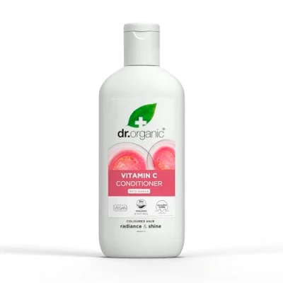Image de Dr Organic Après shampooing à la Goyave, Vitamine C, Pour Cheveux Colorés, Hommes, Femmes, Naturel, Vegan, Non testé sur les animaux, Sans Paraben &amp; SLS, Bio, 265ml