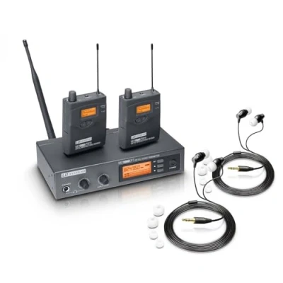Image de LD Systems MEI 1000 G2 B5 BUNDLE Système de surveillance intra auriculaire sans fil avec 2 x Belt Pack et écouteurs auriculaires 584 607 MHz