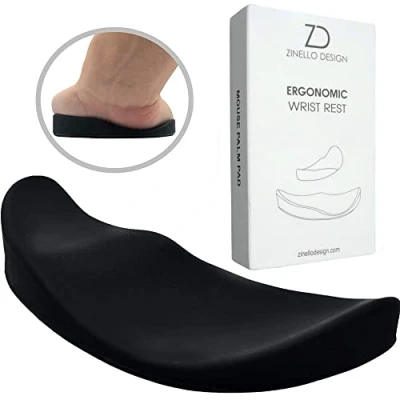 Image de Repose Poignet Ergonomique Tapis de Souris et Clavier d&#039;Ordinateur. Coussin mobile pour Support du poignet. Conçu par les médecins soulager douleurs la main le syndrome canal carpien