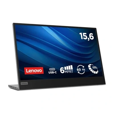 Image de Lenovo L15(A21156FX0) Moniteur Portable, écran 15,6&quot; (Full HD, IPS, 60 Hz, 6 ms, entrée 2 x USB C, câble C vers réglable en Inclinaison) Gris