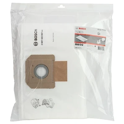Image de Bosch Accessories 5x Sac Filtre en Non Tissé (Sac de Rechange pour GAS 35 L AFC/L SFC+/M AFC Professional, l&#039;Aspiration Sèche, Accessoires Dispositifs d’Aspiration Poussières)