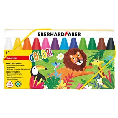 Image de Eberhard Faber 524010 crayons de cire Colori, 12 résistants à l&#039;eau dans un étui en carton