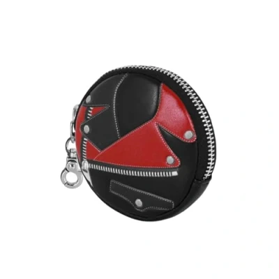 Image de Harley Quinn Jacket Porte Monnaie Cookie, Noir, 8,7 x cm