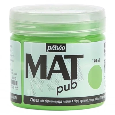 Image de Pébéo Mat Pub Peinture Acrylique Extra Fine et Mate Vert lumière 140ml