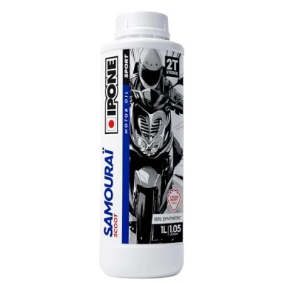 Image de IPONE Huile Scooter 2 Temps Scoot Run 100% Synthétique Haute Qualité Formulation Anti Fumée Senteur Fraise 1 Litre