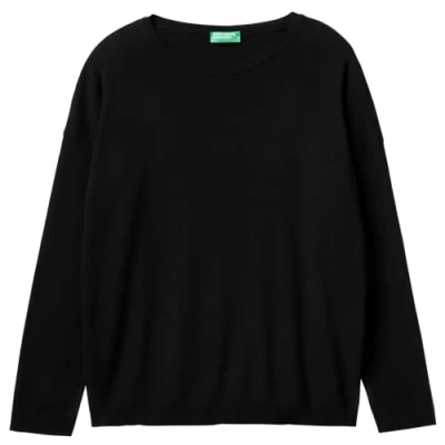 Image de United Colors of Benetton Maillot G/C M/L 1091d100e Pull Over, Noir 100, S Femme