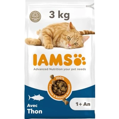 Image de IAMS Nourriture sèche pour Chat au Thon Chats âgés de 1 à 6 Ans 3 kg