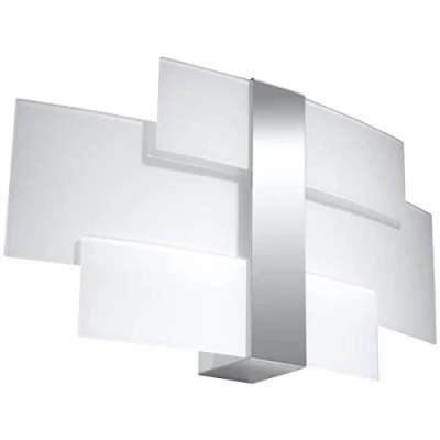 Image de Sollux Lighting Celia SL.0350 Applique murale en acier inoxydable Blanc