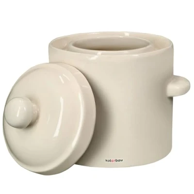 Image de KOTARBAU® Pot à fermentation Pour choucroute 1,8 l Avec couvercle en faïence la des céramique