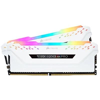 Image de CORSAIR MEM D4 3200 16G (2x8G) (CMW16GX4M2C3200C16W) Vg RGB Blc 8719