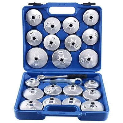 Image de FreeTec 23PC Clé à capuchon de retrait du filtre huile Ensemble douilles garage Outil automobile