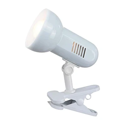 Image de Spot à coincer métal, plastique blanc, orientabel, interrupteur, LxH:155x210, excl. 1xE27 R63 60W 230V