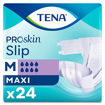 Image de TENA ProSkin Slip Maxi Taille M Absorption 8 gouttes d&#039;incontinence Slips tout en un 3 paquets de 24