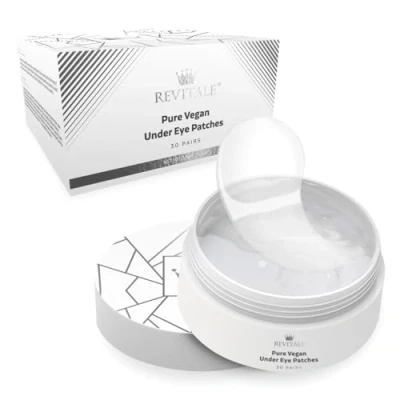 Image de Revitale Pure Vegan Under Eye Patchs, aide à réduire les yeux gonflés et cernes, revitalise masques pour ternes Nourrit, renouvelle, apaise (pot 30 paires)