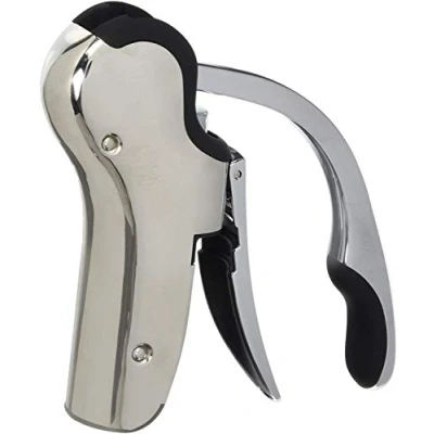 Image de Keissco Tire bouchon compact à levier vertical en acier inoxydable avec coupe capsule