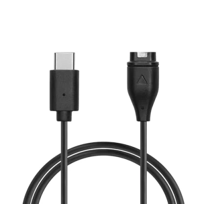 Image de kwmobile Câble USB Compatible avec Garmin Swim 2 / Tactix7 Enduro/Epix Epix Pro Rechange Type C pour Chargement Smart Watch Chargeur Fitness Tracker Montre connectée Noir