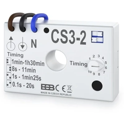 Image de Elektrobock CS3 2 Relais pour éclairage d&#039;escalier encastré Blanc