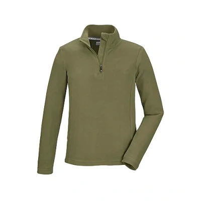 Image de Killtec Ksw 184 Bys FLC Shrt Polaire avec col Montant et Fermeture éclair, Vert, 140 cm Garçon
