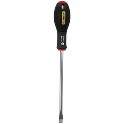 Image de Stanley 1 65 141 Tournevis Mécanicien 6,5X150Mm Gamme FatMax Fabriqués En France Lame Acier Sablage De L&#039;Empreinte Poignée Soft Grip Liaison Quasi Incassable Anticorrosion