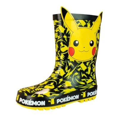 Image de Pokémon Enfant Bottes en Caoutchouc Pikachu Jaune Taille EU 33 (Taille UK 1)
