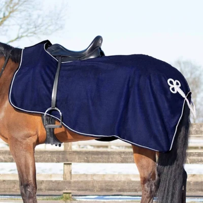 Image de QHP Ornement en molleton de drap d&#039;exercice S / Argent Bleu