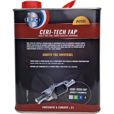 Image de ERC [Ceri Tech fap universelle] Additif Catalyseur Diesel Abaisse la température de combustion Préventif &amp; Curatif Répond aux exigences charte WWFC 1L (3 litre)