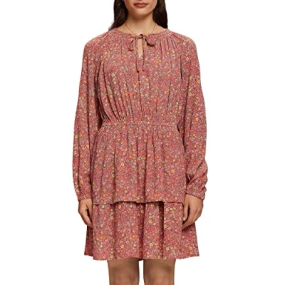 Image de edc by Esprit CVE MINI Robe de jour, Femme, Taille: Small, Coral orange