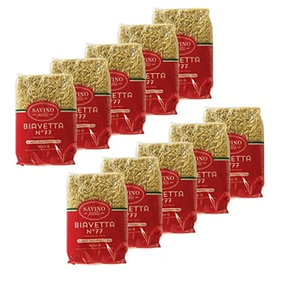 Image de Lot 10x Pâtes langue d&#039;oiseau, biavetta n77 Sachet 500g
