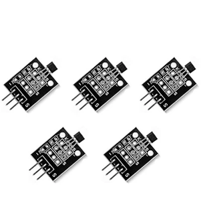 Image de DollaTek 5Pcs Effet Hall KY 003 Module Capteur Magnétique DC 5V pour Arduino PIC AVR Smart Cars
