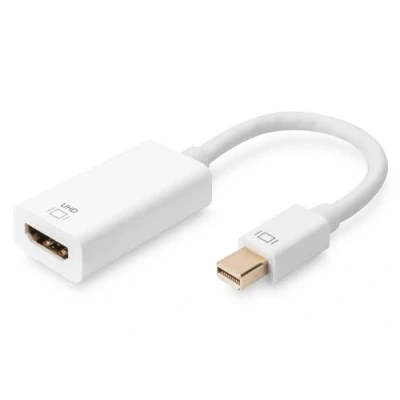 Image de DIGITUS Mini DisplayPort Adaptateur Graphique mDP vers HDMI Type A UltraHD 4k/60 Hz 4096 x 2160 Pixels Blanc