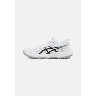 Image de Asics Upcourt 6 GS Unisex Chaussures de handball pour enfants, Taille: 32.5, White/black Tissu / matière synthétique