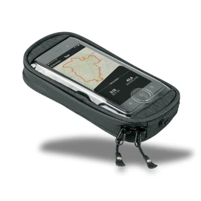 Image de SKS GERMANY COM/SMARTBAG Sacoche imperméable pour téléphone sur Le Guidon de vélo (avec Espace Rangement, Tous Smartphones, Fixer système Support COMPIT), Noir 19 x 10,5 3 cm