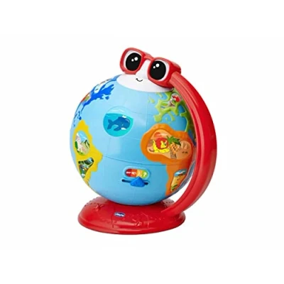 Image de Chicco Edu Globe, Carte de Soleil Éducatif Parlant pour Apprendre la Géographie et Développer Logique, Séquences, Espatialité Mémoire, 300 Phrases, Quiz Chansons, Méthode Montessori, Jeux