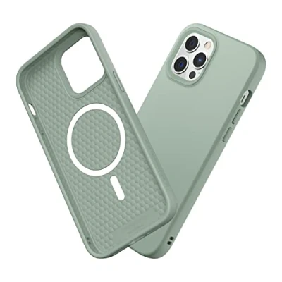 Image de RhinoShield Coque Compatible avec [iPhone 12 Pro Max] SolidSuit Magsafe Fine Technologie d&#039;absorption des Chocs et Finition Premium Matte Vert Sauge