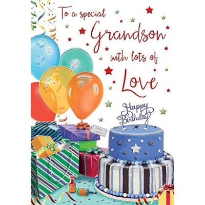 Image de Piccadilly Greetings Regal Publishing Carte d&#039;anniversaire pour petit fils 22,9 x 15,2 cm