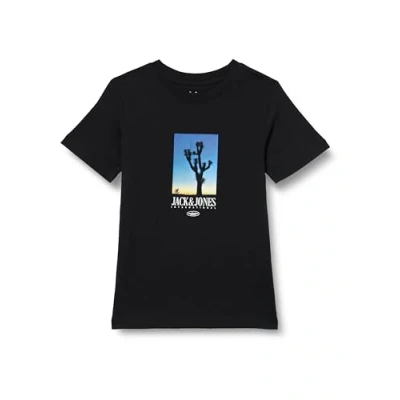 Image de JACK &amp; JONES Jorlucca Fastrunner2 T Shirt SS Crew JNR, Noir, 140 cm Garçon