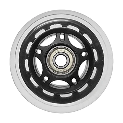Image de SSCYHT Lot de 8 Roues Rechange pour Patins à alignées 80 mm 80A, roulettes Freestyle, en PU avec roulements ABEC 7,Noir