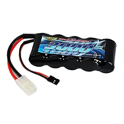 Image de Carson 500608143 réception 6V/3000mAh NiMH TAM/JR RC, Batterie Rechange, accu pour Voitures télécommandées, Multicolour, Petit