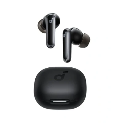 Image de Soundcore P40i by Anker, écouteurs sans Fil à réduction de Bruit Adaptable, Basses puissantes, 60 Heures d&#039;autonomie, 2 1 étui et Support téléphone, IPX5, Charge Fil, Bluetooth 5.3