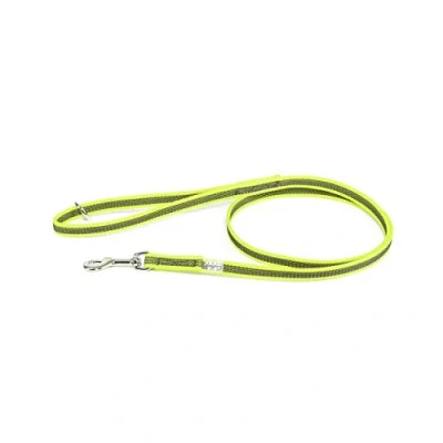 Image de Julius K9 218GM NE 1,2HS Laisse antidérapante Color &amp; Gray avec poignée et anneau en O, 14 mm x 1,2 m, Néon Gris