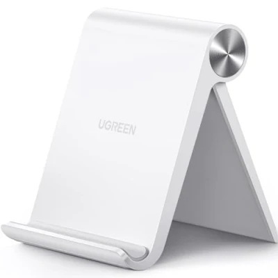 Image de UGREEN Support Téléphone Bureau Réglable Pose Pliable Compatible avec iPhone 16 Plus Pro Max 15 14 13 12 Galaxy S24 Ultra S23 S22 S21 Note 20 Pixel 8 7a 6a REDMI (Blanc)