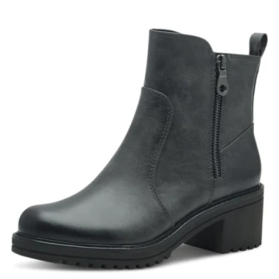 Image de MARCO TOZZI Bottines zippées pour Femme 2 25430 43 Botte Tendance, Gris foncé, 39 EU