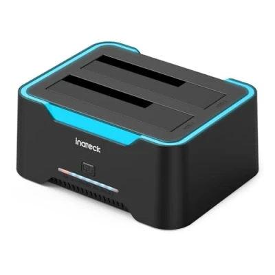 Image de Inateck Station d’Accueil RGB SATA vers USB 3.0 pour Disques Durs avec Clonage Hors Ligne, HDD et SSD de 2,5 3,5 Pouces
